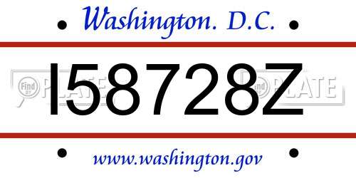 I58728Z District Of Columbia License Plate