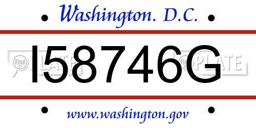 I58746G District Of Columbia License Plate
