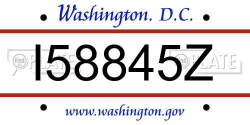 I58845Z District Of Columbia License Plate