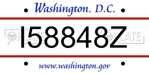 I58848Z District Of Columbia License Plate