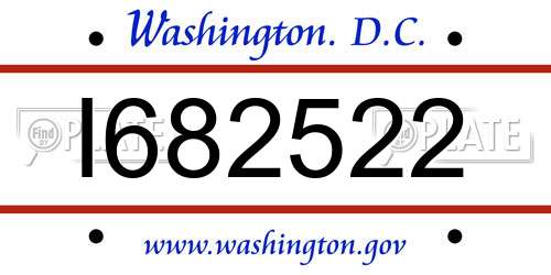 I682522 District Of Columbia License Plate