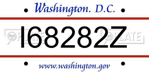 I68282Z District Of Columbia License Plate