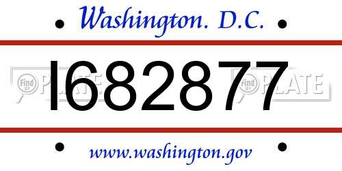 I682877 District Of Columbia License Plate