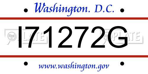 I71272G District Of Columbia License Plate
