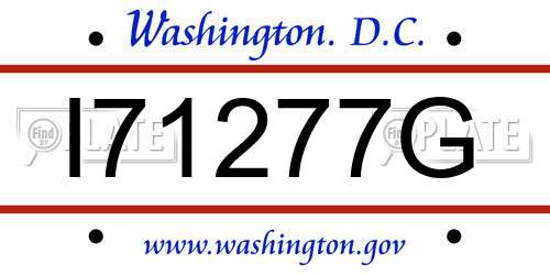I71277G District Of Columbia License Plate