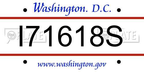 I71618S District Of Columbia License Plate