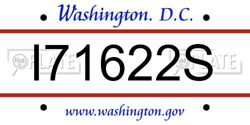 I71622S District Of Columbia License Plate