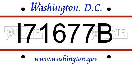 I71677B District Of Columbia License Plate