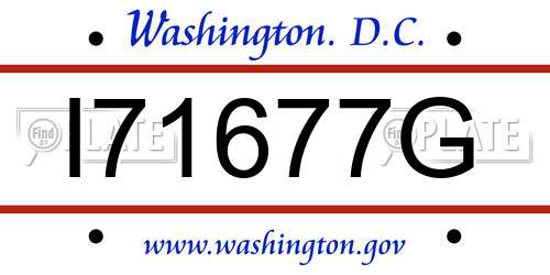 I71677G District Of Columbia License Plate