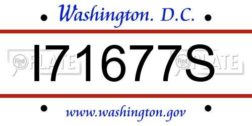 I71677S District Of Columbia License Plate