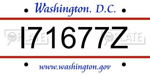 I71677Z District Of Columbia License Plate