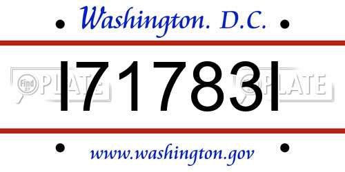 I71783I District Of Columbia License Plate