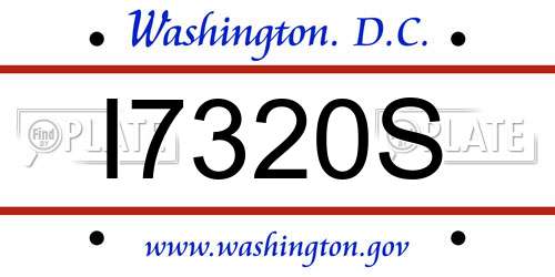 I7320S District Of Columbia License Plate