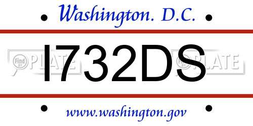 I732DS District Of Columbia License Plate