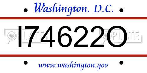I74622O District Of Columbia License Plate