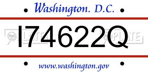 I74622Q District Of Columbia License Plate