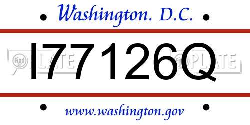 I77126Q District Of Columbia License Plate