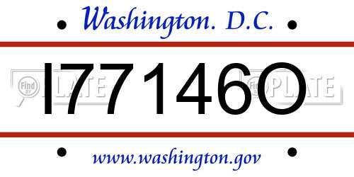I77146O District Of Columbia License Plate
