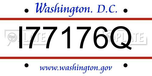 I77176Q District Of Columbia License Plate