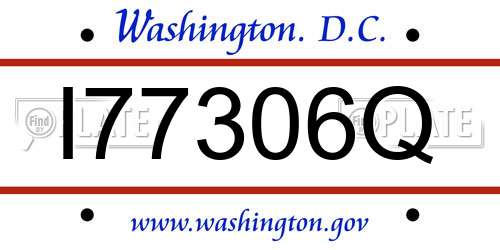 I77306Q District Of Columbia License Plate