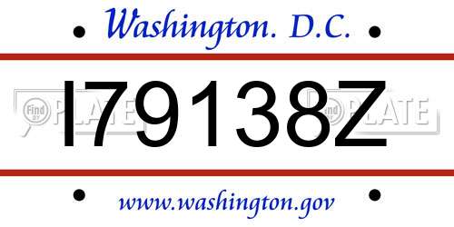 I79138Z District Of Columbia License Plate