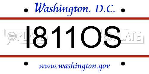 I811OS District Of Columbia License Plate