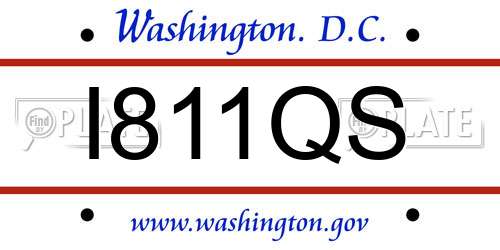 I811QS District Of Columbia License Plate