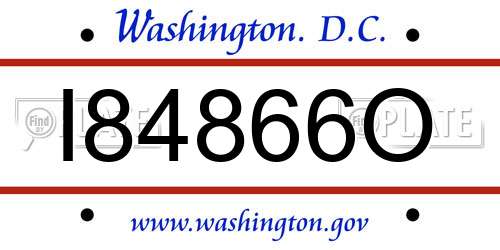 I84866O District Of Columbia License Plate