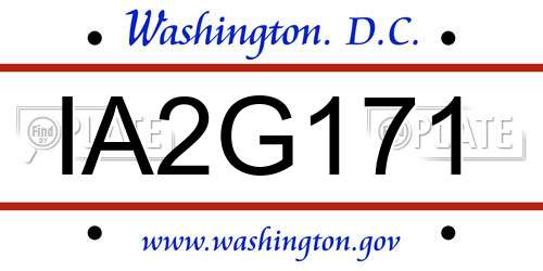 IA2G171 District Of Columbia License Plate