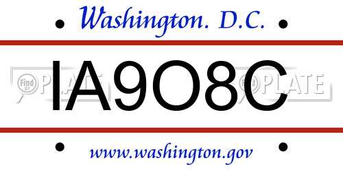 IA9O8C District Of Columbia License Plate