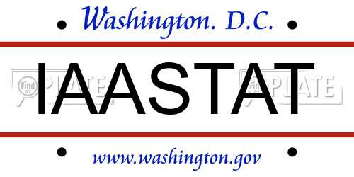 IAASTAT District Of Columbia License Plate