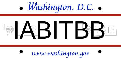 IABITBB District Of Columbia License Plate