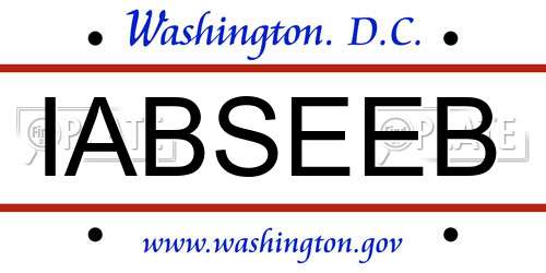 IABSEEB District Of Columbia License Plate