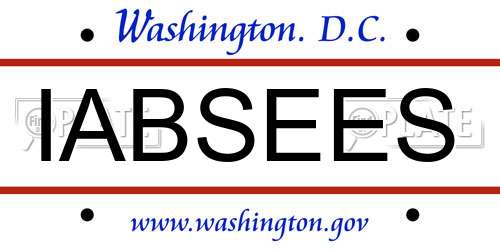 IABSEES District Of Columbia License Plate