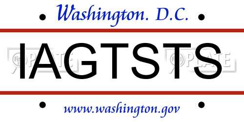 IAGTSTS District Of Columbia License Plate