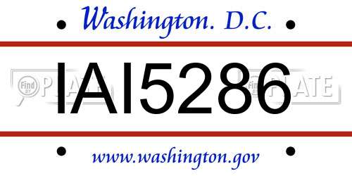 IAI5286 District Of Columbia License Plate