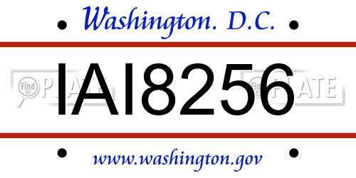 IAI8256 District Of Columbia License Plate