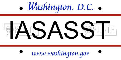 IASASST District Of Columbia License Plate
