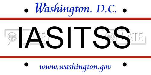 IASITSS District Of Columbia License Plate