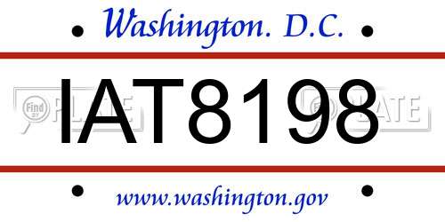 IAT8198 District Of Columbia License Plate