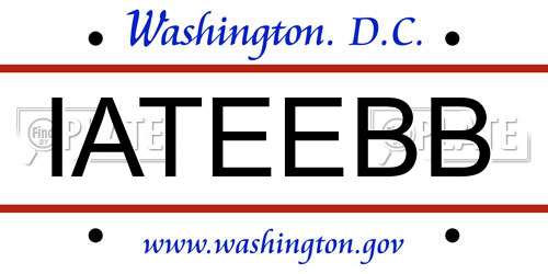 IATEEBB District Of Columbia License Plate