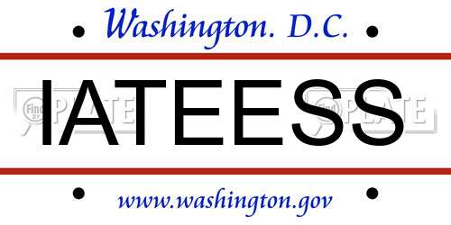 IATEESS District Of Columbia License Plate