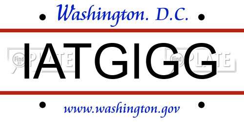 IATGIGG District Of Columbia License Plate