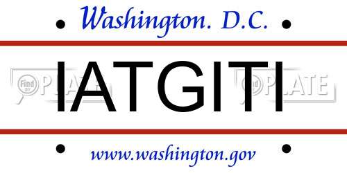 IATGITI District Of Columbia License Plate