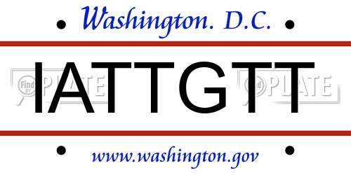 IATTGTT District Of Columbia License Plate
