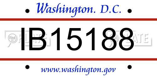 IB15188 District Of Columbia License Plate