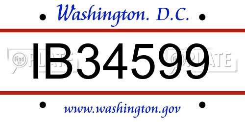IB34599 District Of Columbia License Plate
