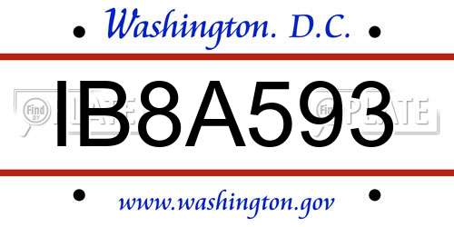 IB8A593 District Of Columbia License Plate