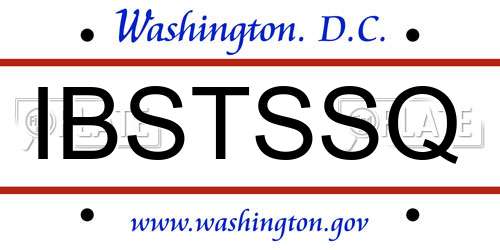 IBSTSSQ District Of Columbia License Plate