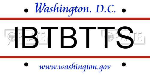 IBTBTTS District Of Columbia License Plate